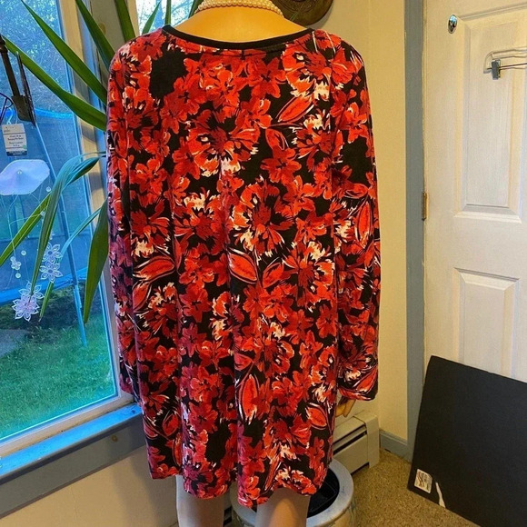 Roaman’s Cotton Boho Floral Spring Summer Casual Blouse Women plus size 2X - Picture 5 of 5